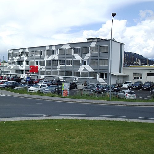 The new facade of the 3M building in Villach
