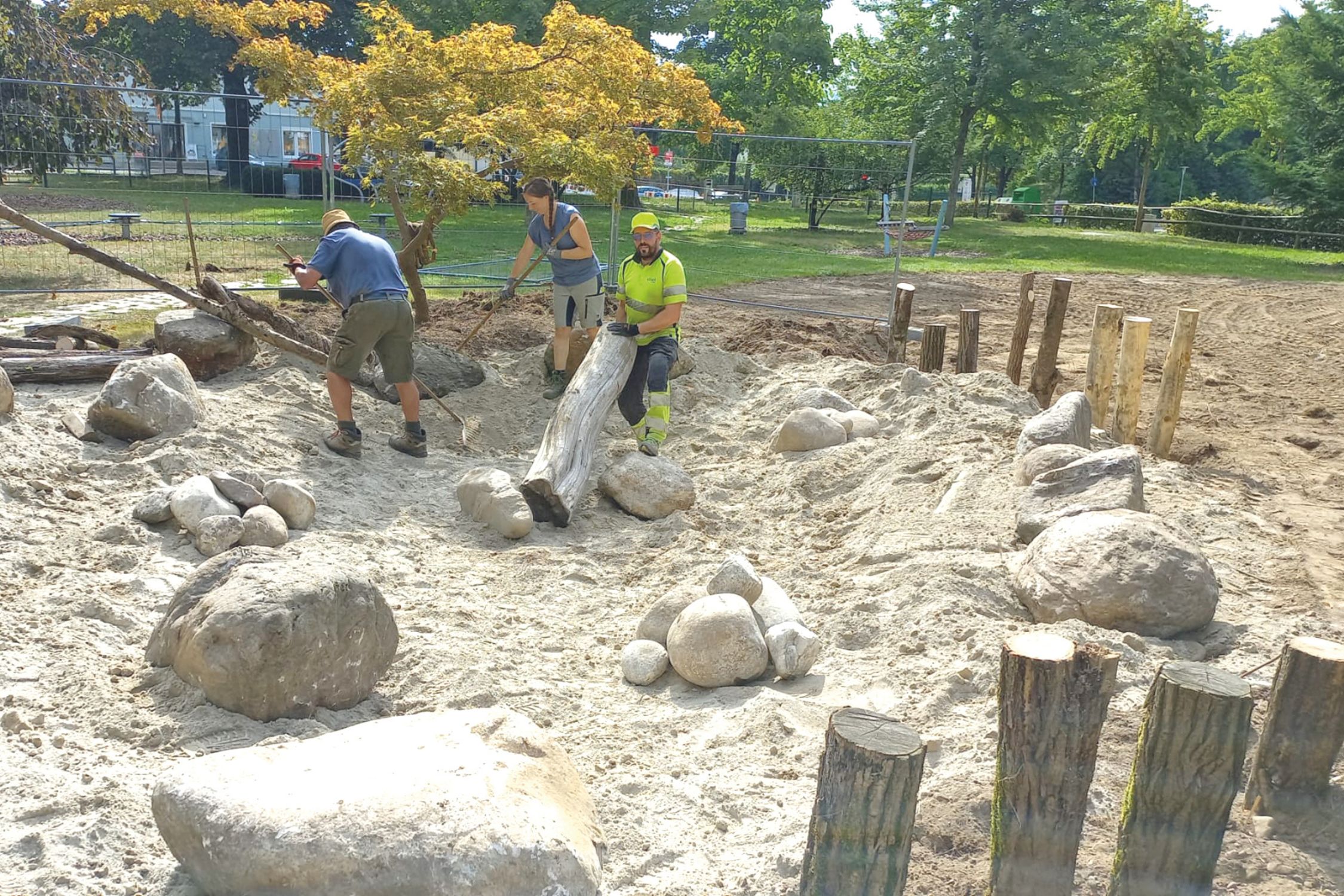 Sandarium wird errichtet